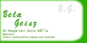 bela geisz business card